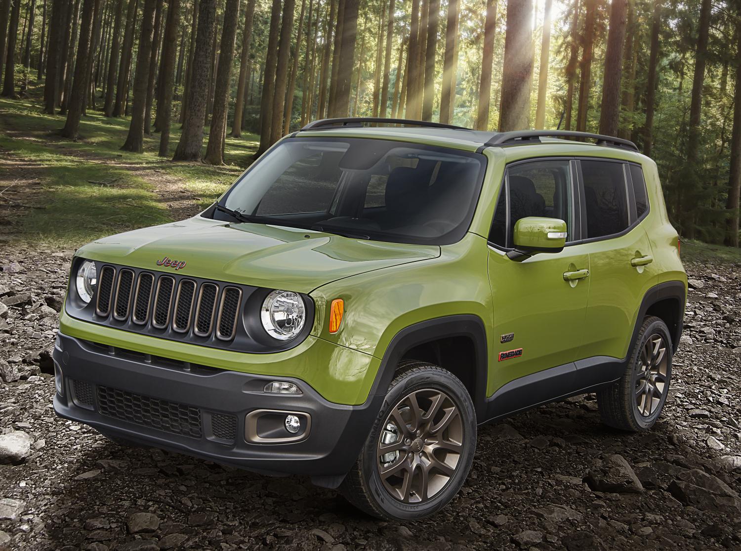   75th anniversary Jeep Renegade pictured in Jungle Green