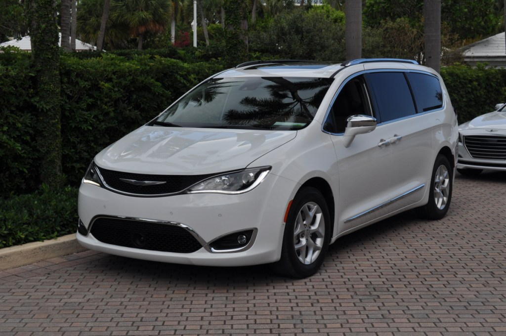 front-of-white-chrysler-pacifica