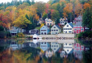 Picturesque views from Lake Winnipesaukee, New Hampshire