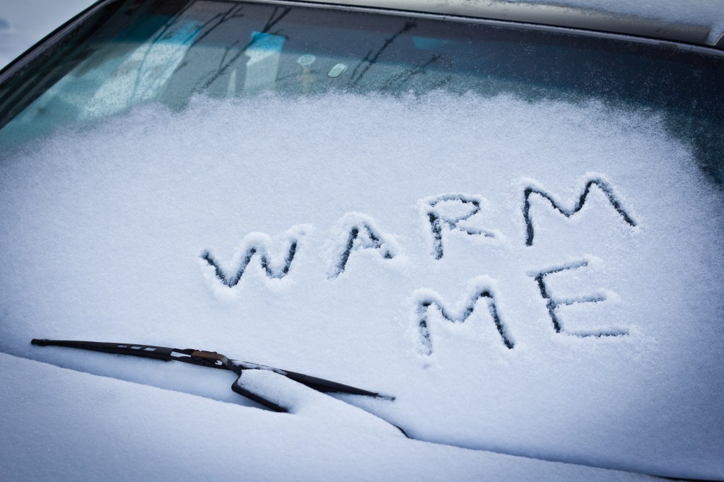 Not warming vehicle frozen window