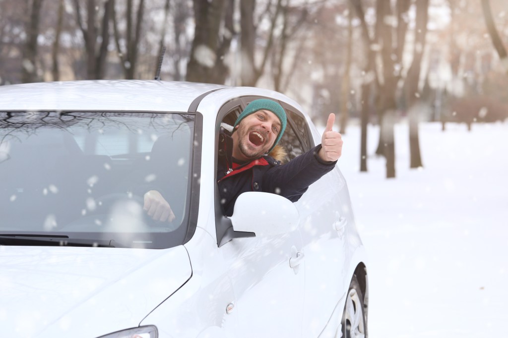 Warming vehicle happy driver