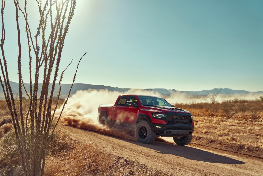 Ram 1500 TRX on dirt track