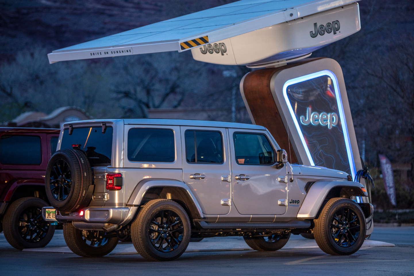 Jeep Wrangler 4xe at charging station