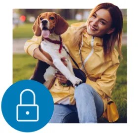 Woman with her dog