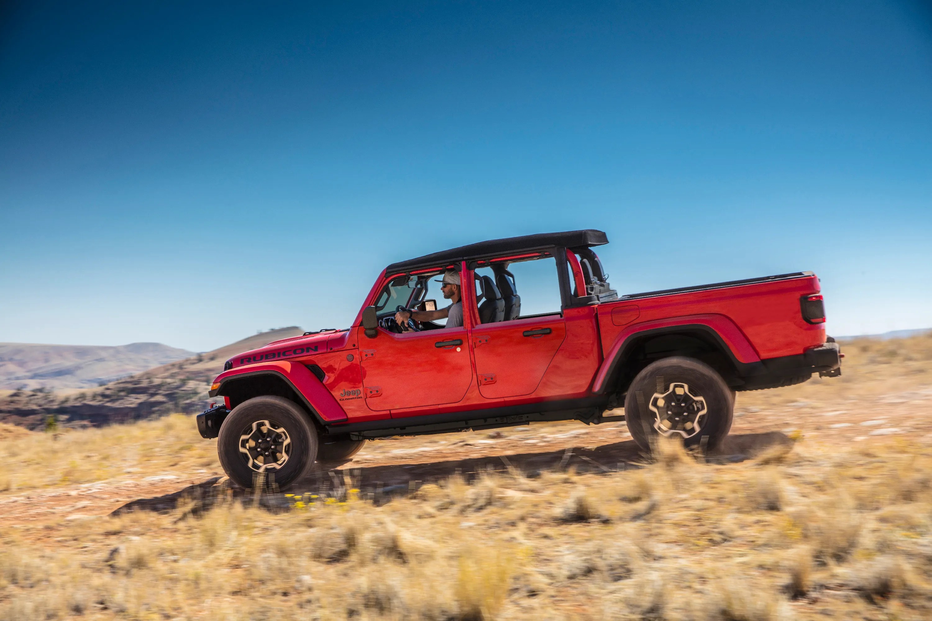 Jeep Gladiator on hillside